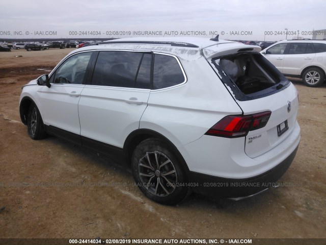 3VV3B7AX0KM029916 - 2019 VOLKSWAGEN TIGUAN SE/SEL WHITE photo 3