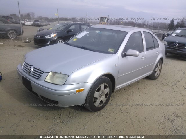 3VWSP69M92M183473 - 2002 VOLKSWAGEN JETTA GLS TDI SILVER photo 2