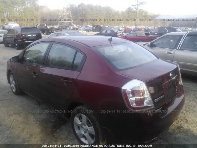 3N1AB61E27L637001 - 2007 NISSAN SENTRA 2.0/2.0S/2.0SL RED photo 3