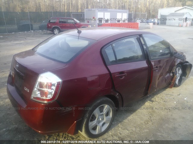 3N1AB61E27L637001 - 2007 NISSAN SENTRA 2.0/2.0S/2.0SL RED photo 4