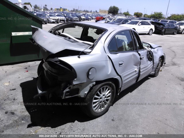 1G2NE52E6XM730015 - 1999 PONTIAC GRAND AM SE SILVER photo 4