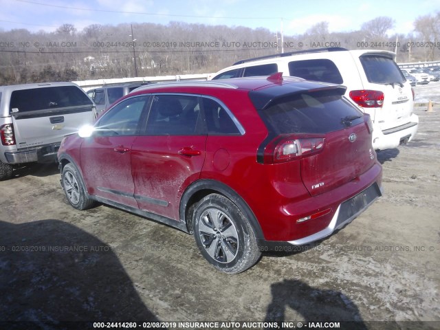 KNDCB3LC5H5064175 - 2017 KIA NIRO FE/LX RED photo 3