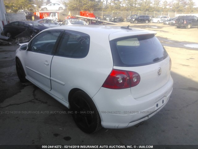 WVWFV71K56W111010 - 2006 VOLKSWAGEN NEW GTI WHITE photo 3