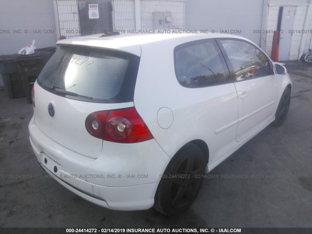 WVWFV71K56W111010 - 2006 VOLKSWAGEN NEW GTI WHITE photo 4