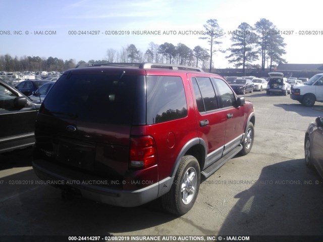 1FMZU73K53UC43667 - 2003 FORD EXPLORER XLT/XLT SPORT/NBX RED photo 4