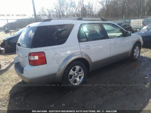 1FMDK02185GA09122 - 2005 FORD FREESTYLE SEL WHITE photo 4