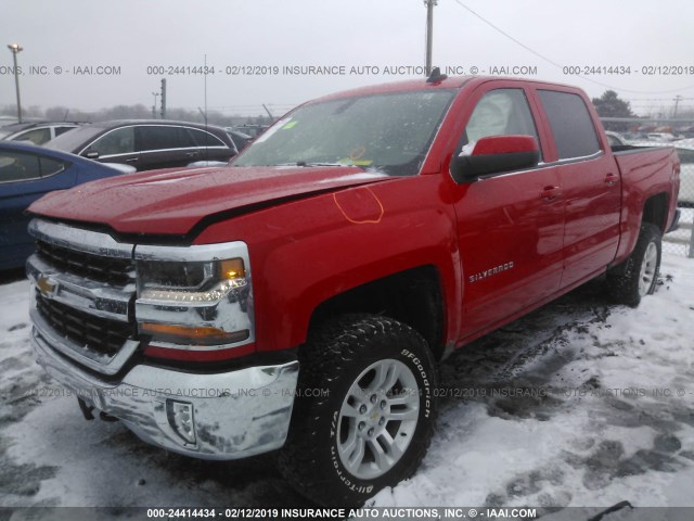 3GCUKRER7GG188870 - 2016 CHEVROLET SILVERADO K1500 LT RED photo 2