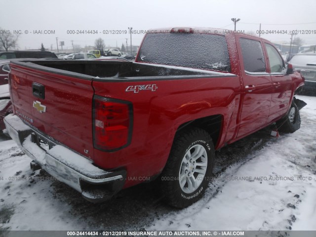 3GCUKRER7GG188870 - 2016 CHEVROLET SILVERADO K1500 LT RED photo 4