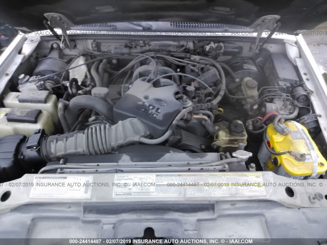 1FMYU60E32UC55951 - 2002 FORD EXPLORER SPORT SILVER photo 10