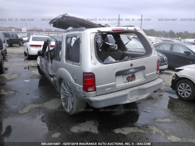 1FMYU60E32UC55951 - 2002 FORD EXPLORER SPORT SILVER photo 3