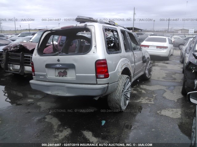 1FMYU60E32UC55951 - 2002 FORD EXPLORER SPORT SILVER photo 4