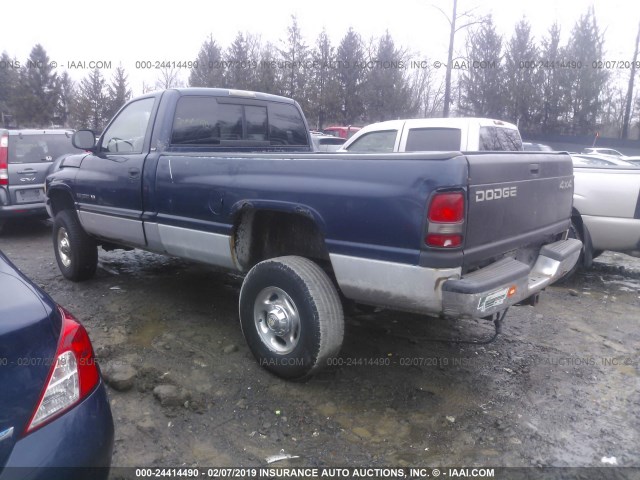 3B7KF26Z0YM208591 - 2000 DODGE RAM 2500 BLUE photo 3