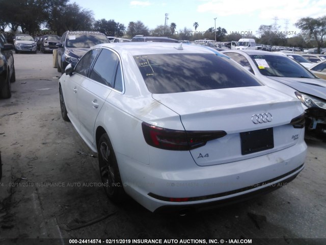 WAULMAF41JN005131 - 2018 AUDI A4 ULTRA PREMIUM PLUS WHITE photo 3