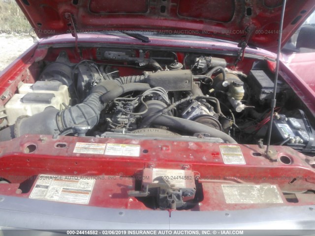 1FTCR10A6TUD74286 - 1996 FORD RANGER RED photo 10