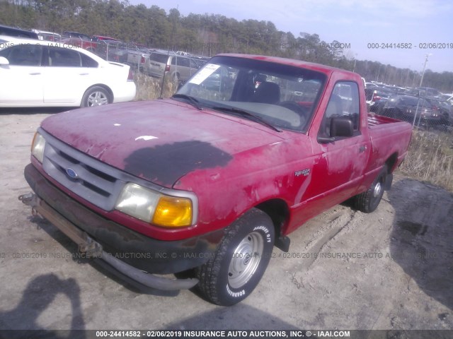 1FTCR10A6TUD74286 - 1996 FORD RANGER RED photo 2