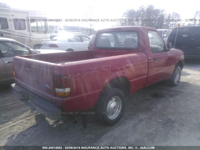 1FTCR10A6TUD74286 - 1996 FORD RANGER RED photo 4