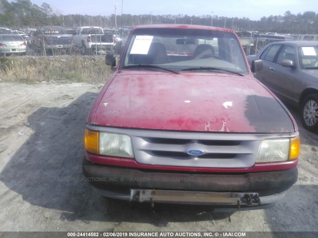 1FTCR10A6TUD74286 - 1996 FORD RANGER RED photo 6