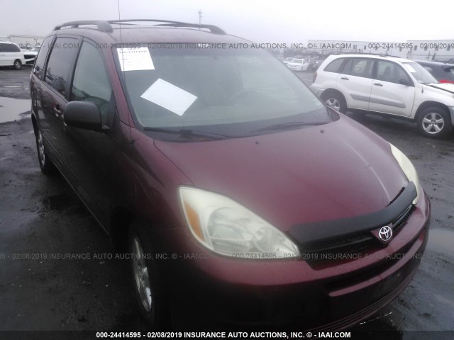 5TDZA23CX4S053992 - 2004 TOYOTA SIENNA CE/LE RED photo 1