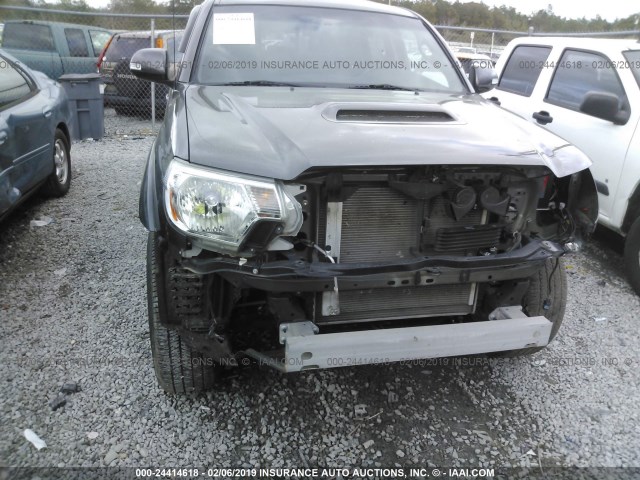 5TFJU4GN4FX088682 - 2015 TOYOTA TACOMA DOUBLE CAB PRERUNNER GRAY photo 6