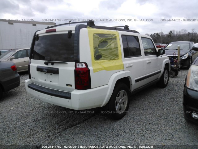 1J8HG48P47C559964 - 2007 JEEP COMMANDER WHITE photo 4