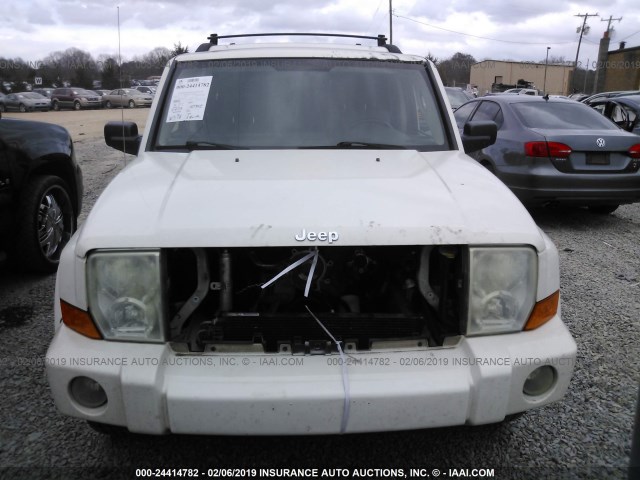1J8HG48P47C559964 - 2007 JEEP COMMANDER WHITE photo 6