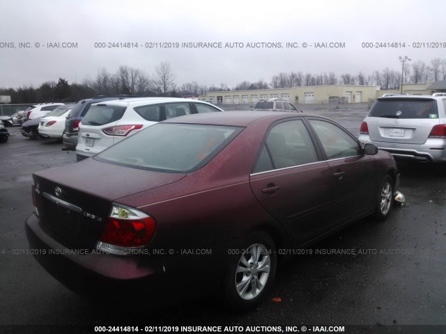 4T1BE30KX6U153561 - 2006 TOYOTA CAMRY LE/XLE/SE BURGUNDY photo 4