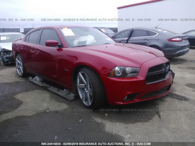 2C3CDXCT4CH123353 - 2012 DODGE CHARGER R/T RED photo 1