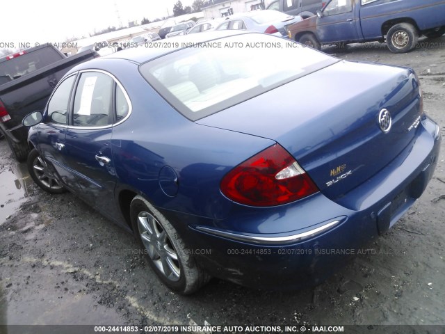 2G4WE567151191240 - 2005 BUICK LACROSSE CXS BLUE photo 3