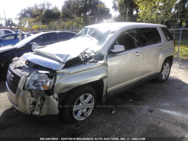 2GKALMEK0E6190382 - 2014 GMC TERRAIN SLE Champagne photo 2