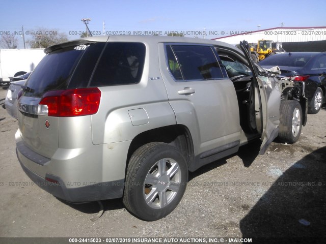 2GKALMEK0E6190382 - 2014 GMC TERRAIN SLE Champagne photo 4