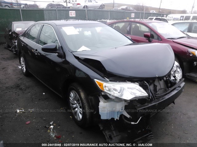 4T1BF1FK4CU055940 - 2012 TOYOTA CAMRY SE/LE/XLE BLACK photo 1