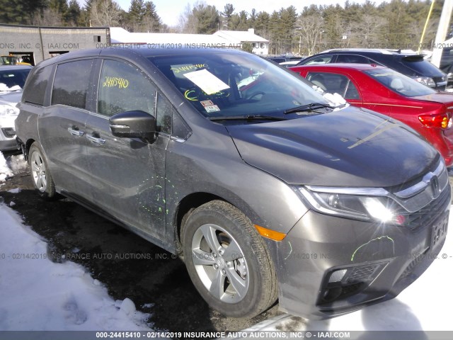 5FNRL6H7XJB054136 - 2018 HONDA ODYSSEY EXL GRAY photo 1