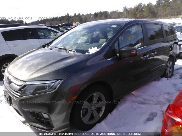 5FNRL6H7XJB054136 - 2018 HONDA ODYSSEY EXL GRAY photo 2