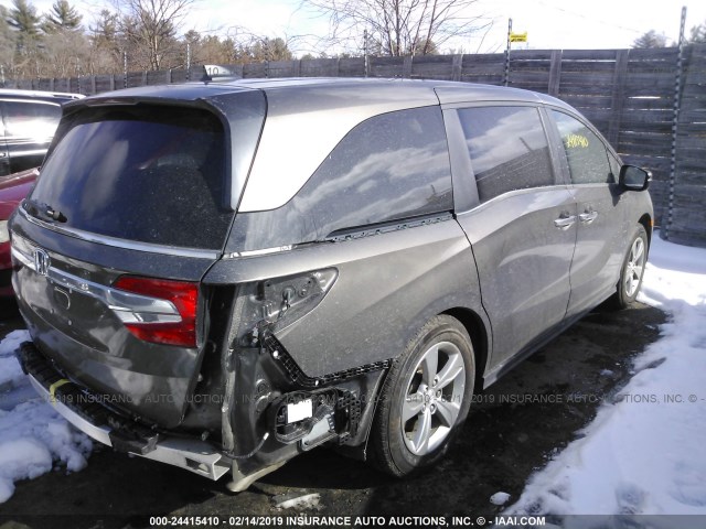 5FNRL6H7XJB054136 - 2018 HONDA ODYSSEY EXL GRAY photo 4