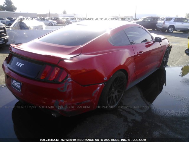 1FA6P8CF6G5221044 - 2016 FORD MUSTANG GT RED photo 4