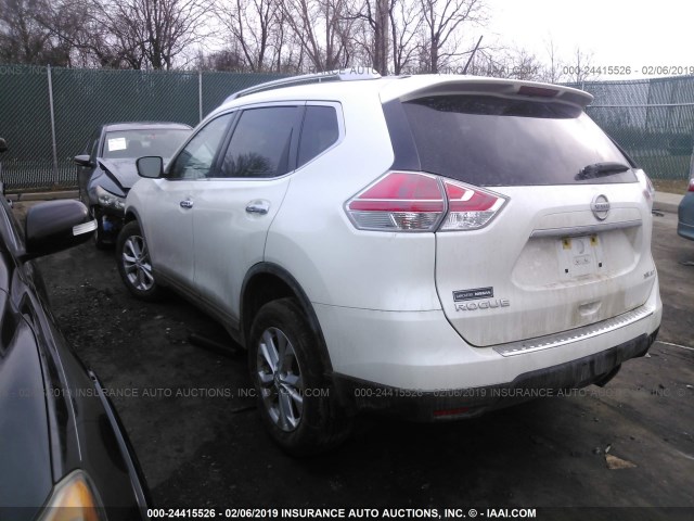 KNMAT2MV9GP704129 - 2016 NISSAN ROGUE S/SL/SV WHITE photo 2