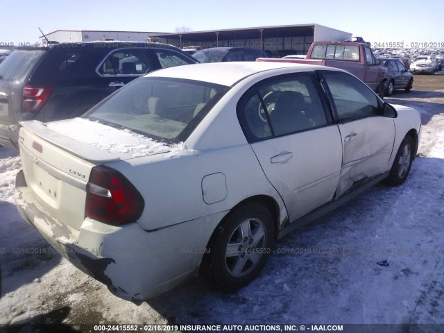1G1ZT54855F216547 - 2005 CHEVROLET MALIBU LS WHITE photo 4