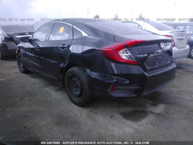 19XFC2E56HE080053 - 2017 HONDA CIVIC LX 黑色 照片 3
