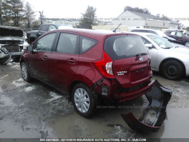 3N1CE2CP7FL380536 - 2015 NISSAN VERSA NOTE S/S PLUS/SV/SL/SR RED photo 3