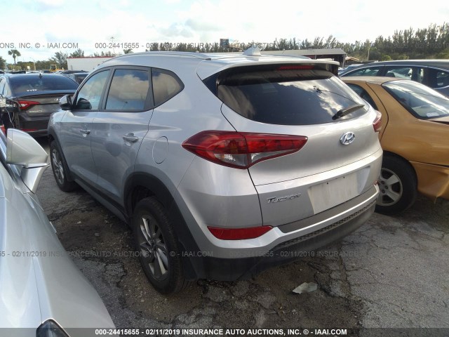 KM8J33A47JU682234 - 2018 HYUNDAI TUCSON LIMITED/SPORT AND ECO/SE SILVER photo 3