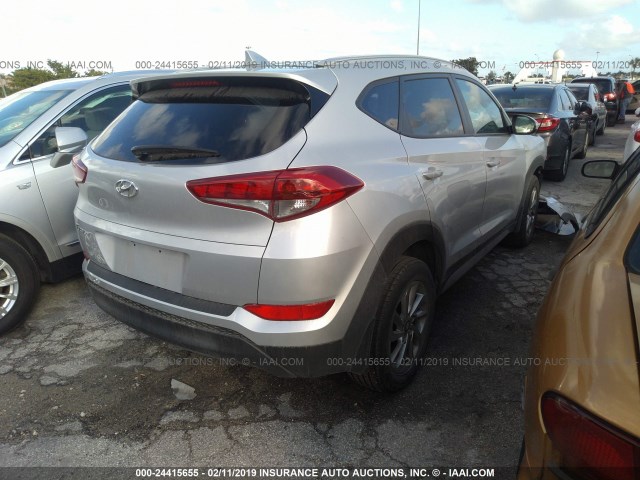 KM8J33A47JU682234 - 2018 HYUNDAI TUCSON LIMITED/SPORT AND ECO/SE SILVER photo 4