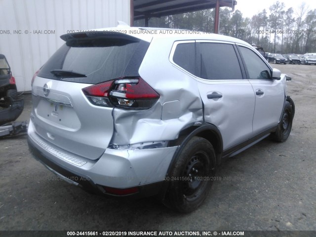 KNMAT2MT3JP565623 - 2018 NISSAN ROGUE S/SV SILVER photo 4