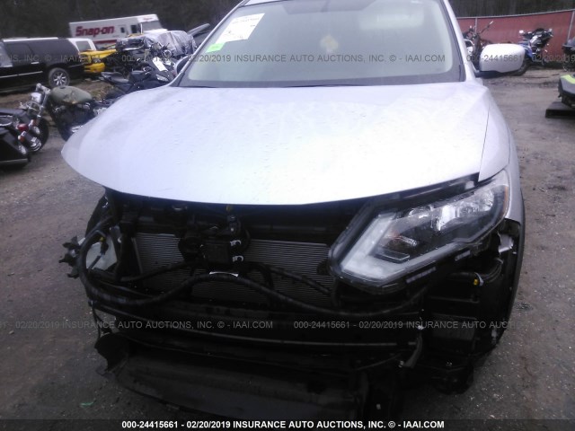 KNMAT2MT3JP565623 - 2018 NISSAN ROGUE S/SV SILVER photo 6