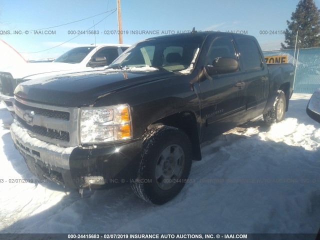 3GCPKSE32BG278047 - 2011 CHEVROLET SILVERADO K1500 LT BLACK photo 2