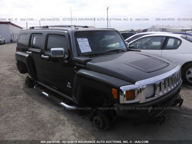 5GTDN13EX78134129 - 2007 HUMMER H3 BLACK photo 1