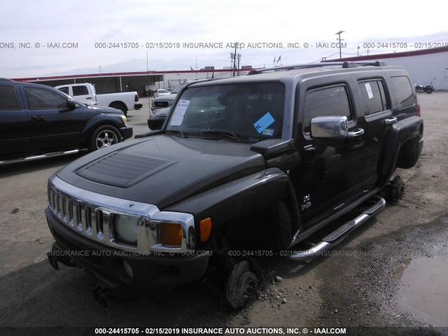 5GTDN13EX78134129 - 2007 HUMMER H3 BLACK photo 2