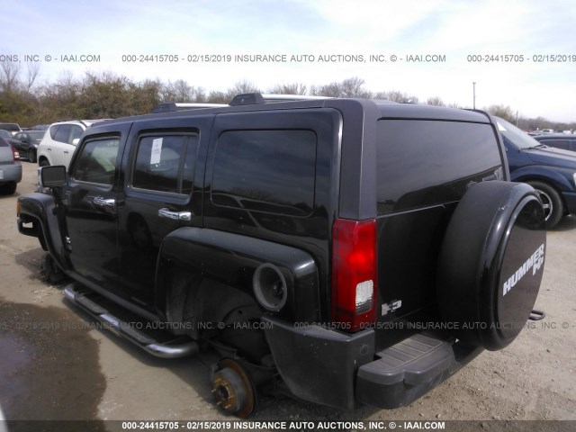 5GTDN13EX78134129 - 2007 HUMMER H3 BLACK photo 3