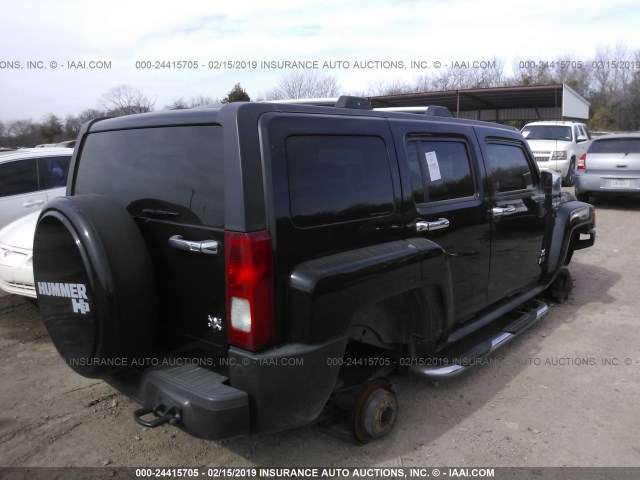 5GTDN13EX78134129 - 2007 HUMMER H3 BLACK photo 4