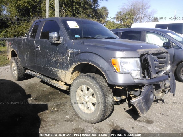 1FTEX1E83AFA87008 - 2010 FORD F150 SUPER CAB GRAY photo 1