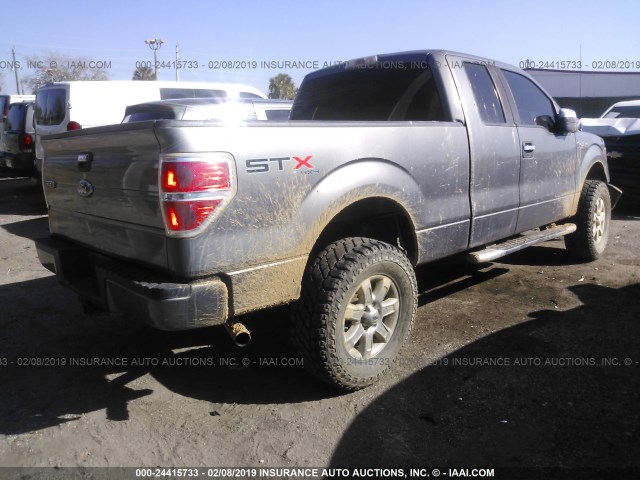 1FTEX1E83AFA87008 - 2010 FORD F150 SUPER CAB GRAY photo 4